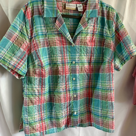 Alfred Dunner Tops - Alfred Dunner Vibrant Plaid Shirt